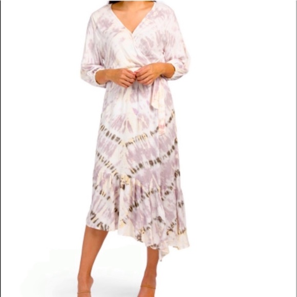 Young Fabulous & Broke Tie Dye Jillian Maxi Wrap Dress S - Picture 2 of 8